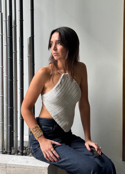 TOP CAPRI [gris perlado]