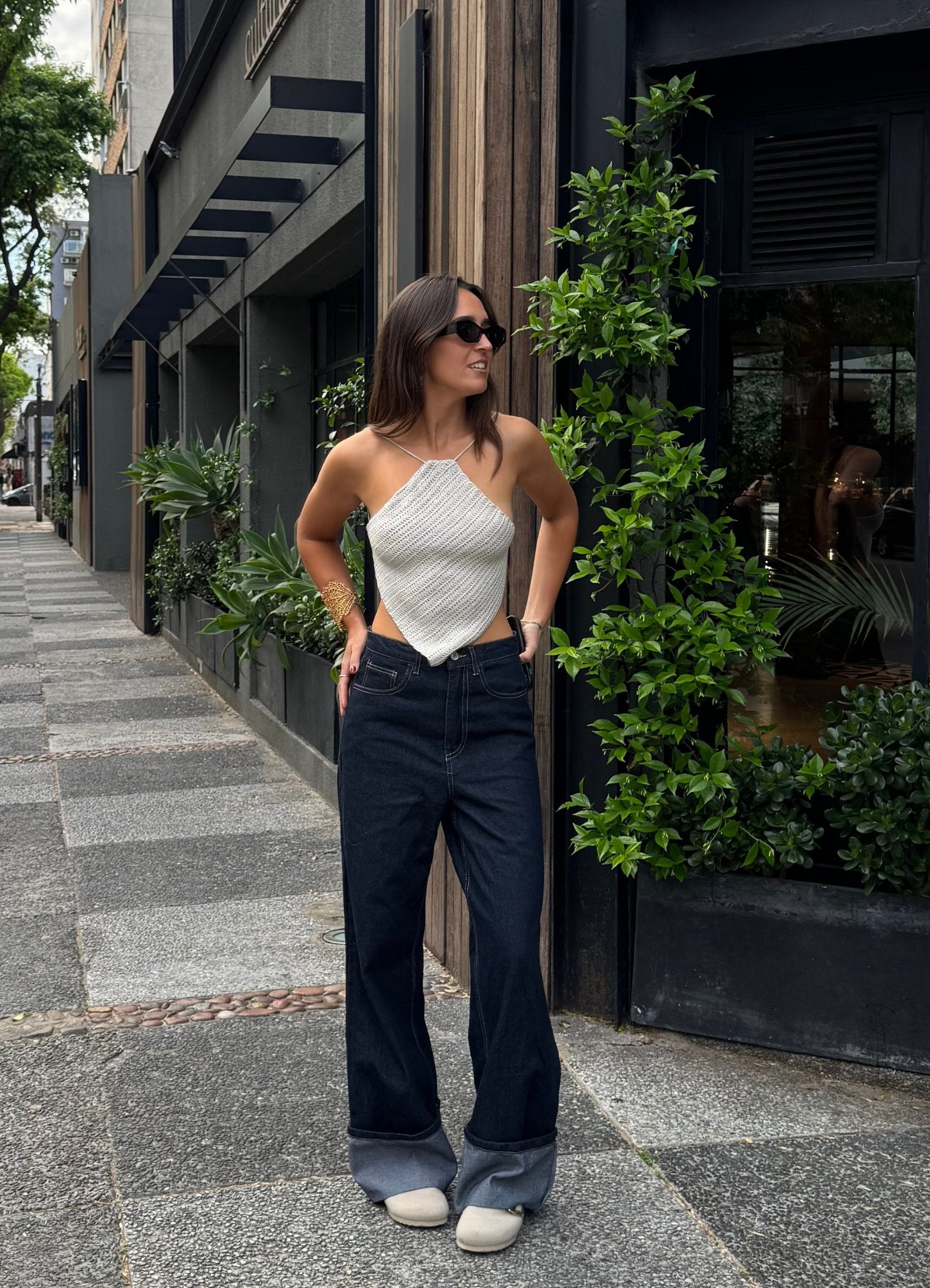 TOP CAPRI [gris perlado]